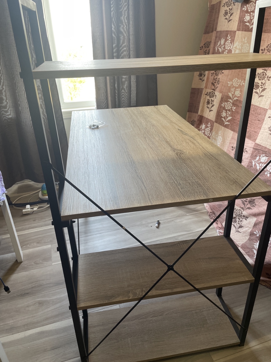 Computer Desk with Shelves and Bookcase