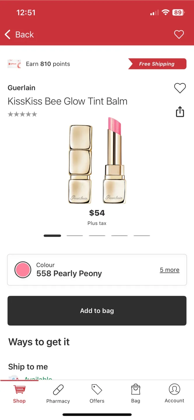 Guerlain KissKiss Bee Glow Balm 558 Pearly Peony image indicator(3)