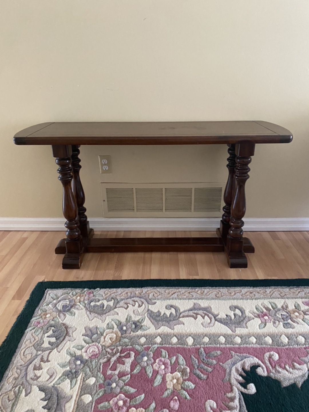 Dark Brown Wooden Console Table - photo 2