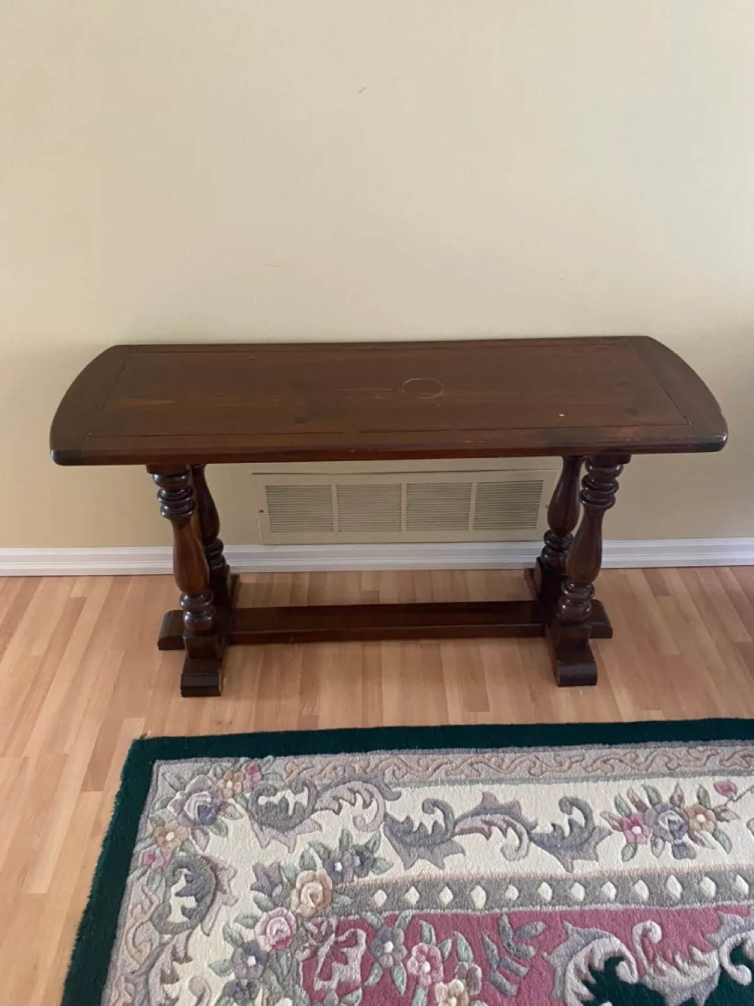 Dark Brown Wooden Console Table thumbnail