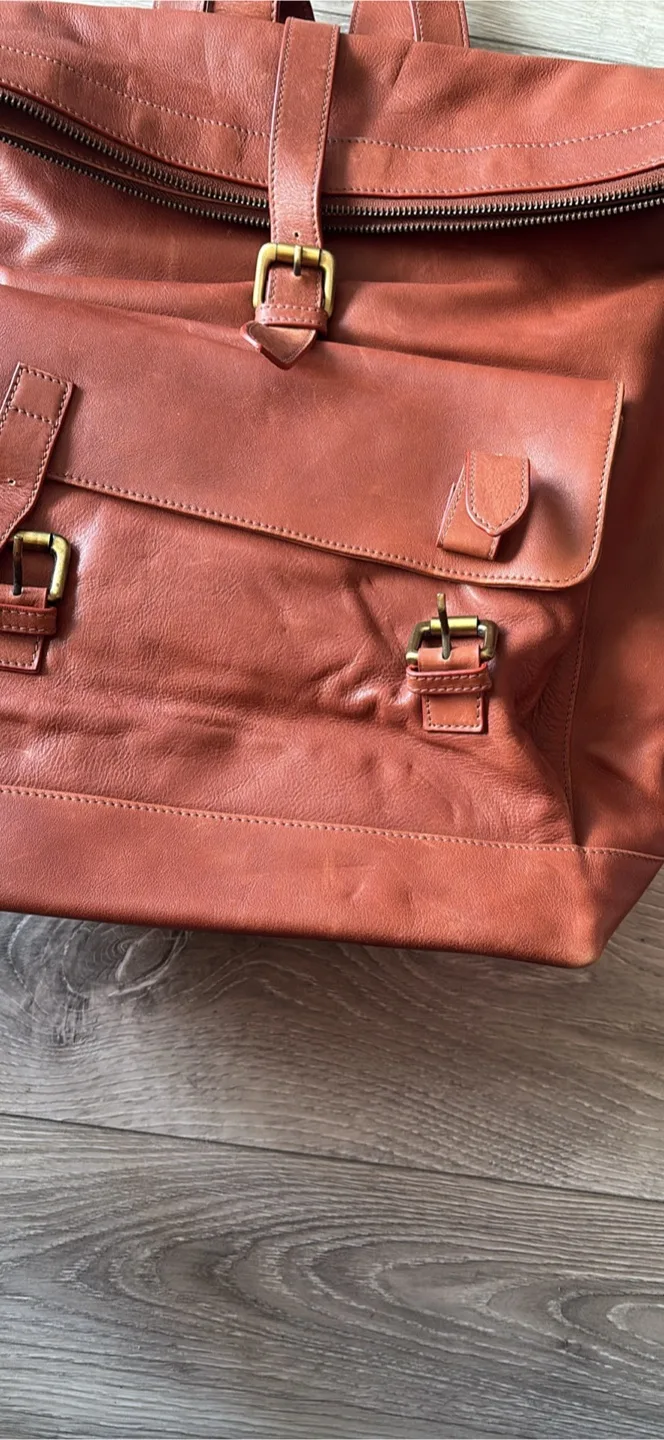 Brown Leather Backpack thumbnail