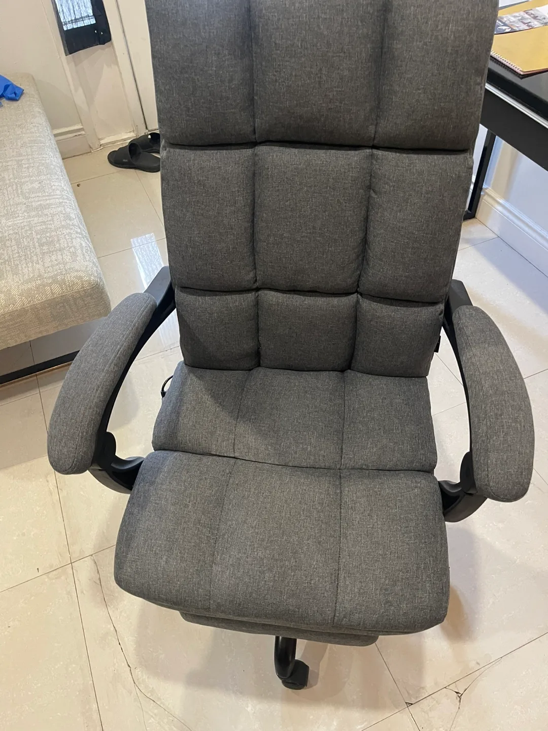 Grey Reclining Office Chair thumbnail