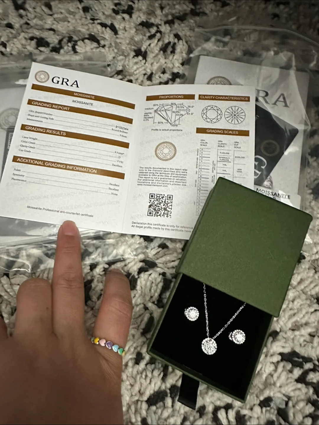 Elegant Moissanite Necklace and Earring Set image indicator(3)