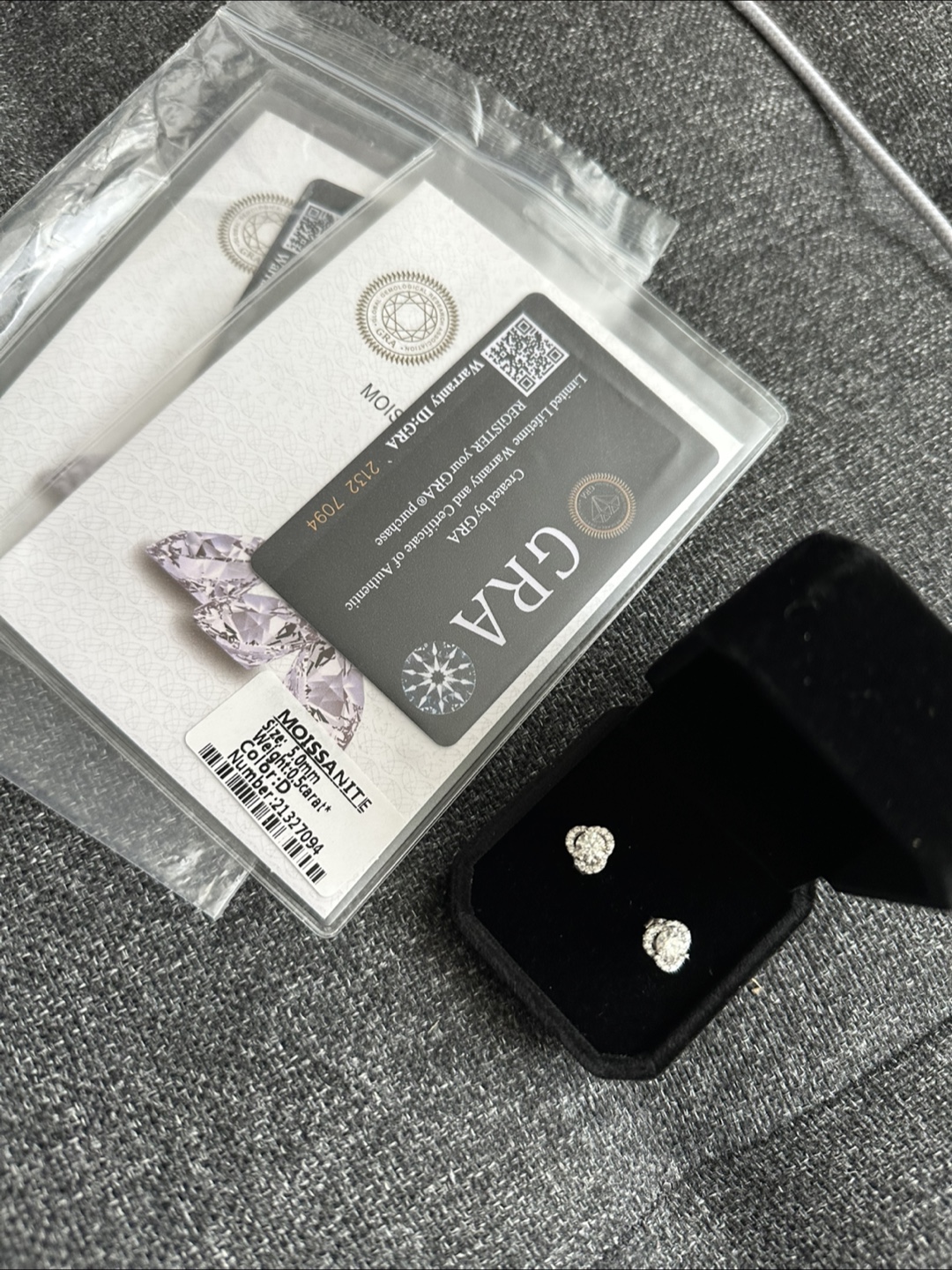 Moissanite Stud Earrings(1ct=0.5*2) - photo 2