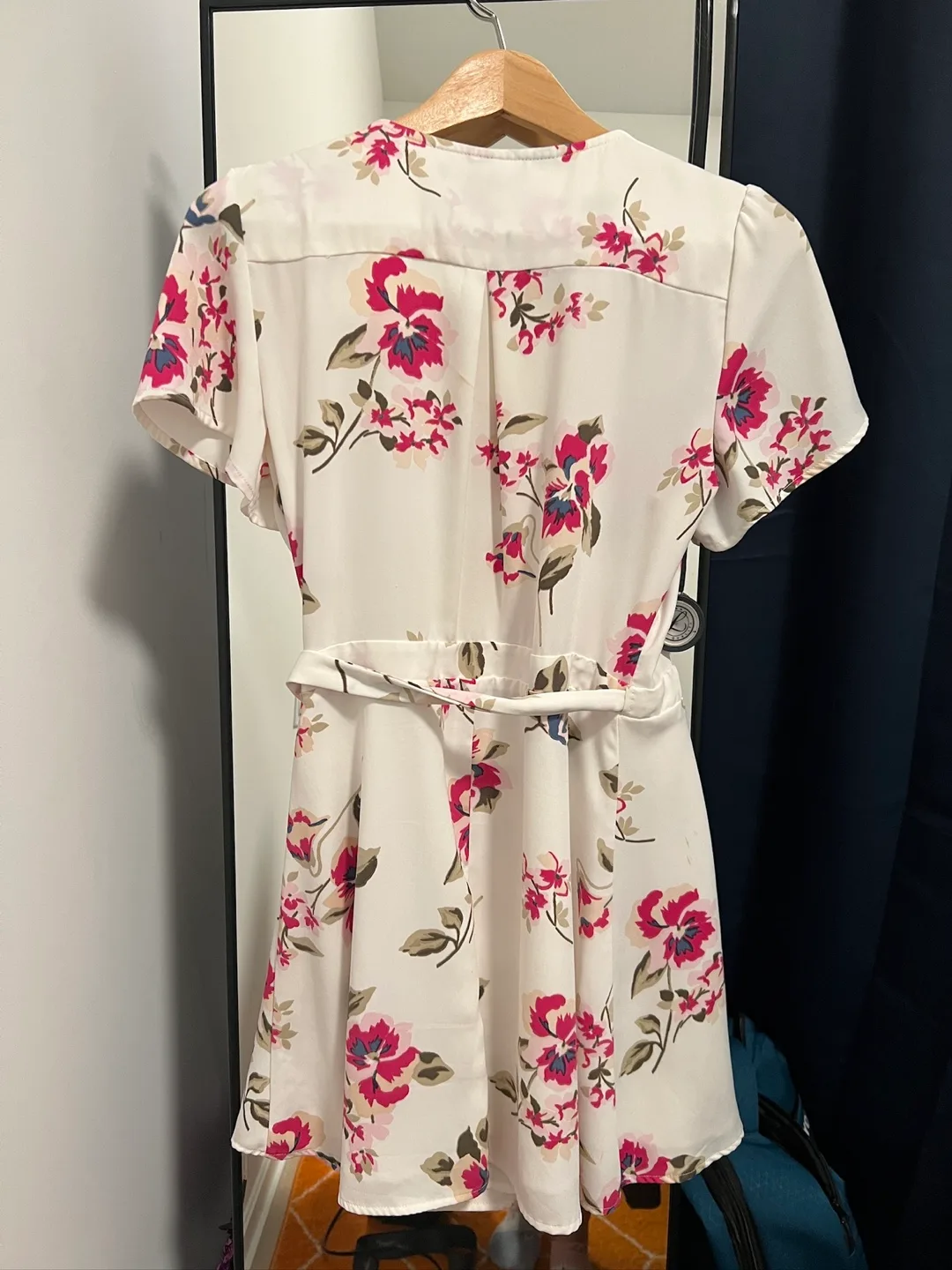 Dynamite Floral Wrap Dress thumbnail