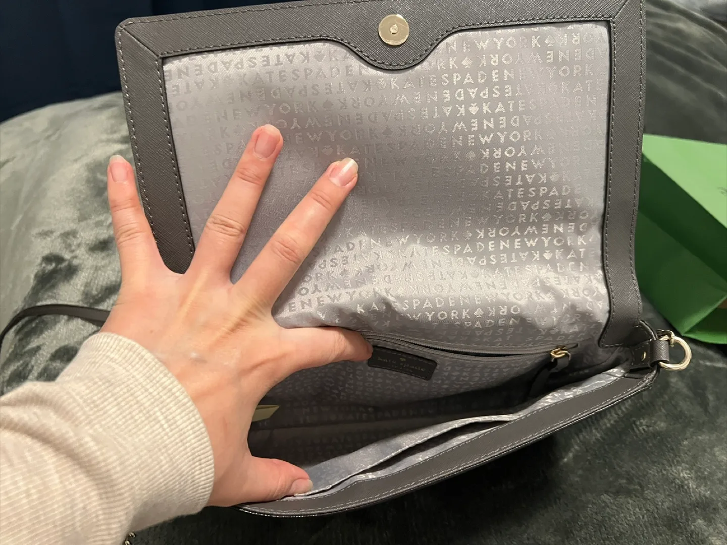 Kate Spade New York Grey Crossbody Bag image indicator(5)