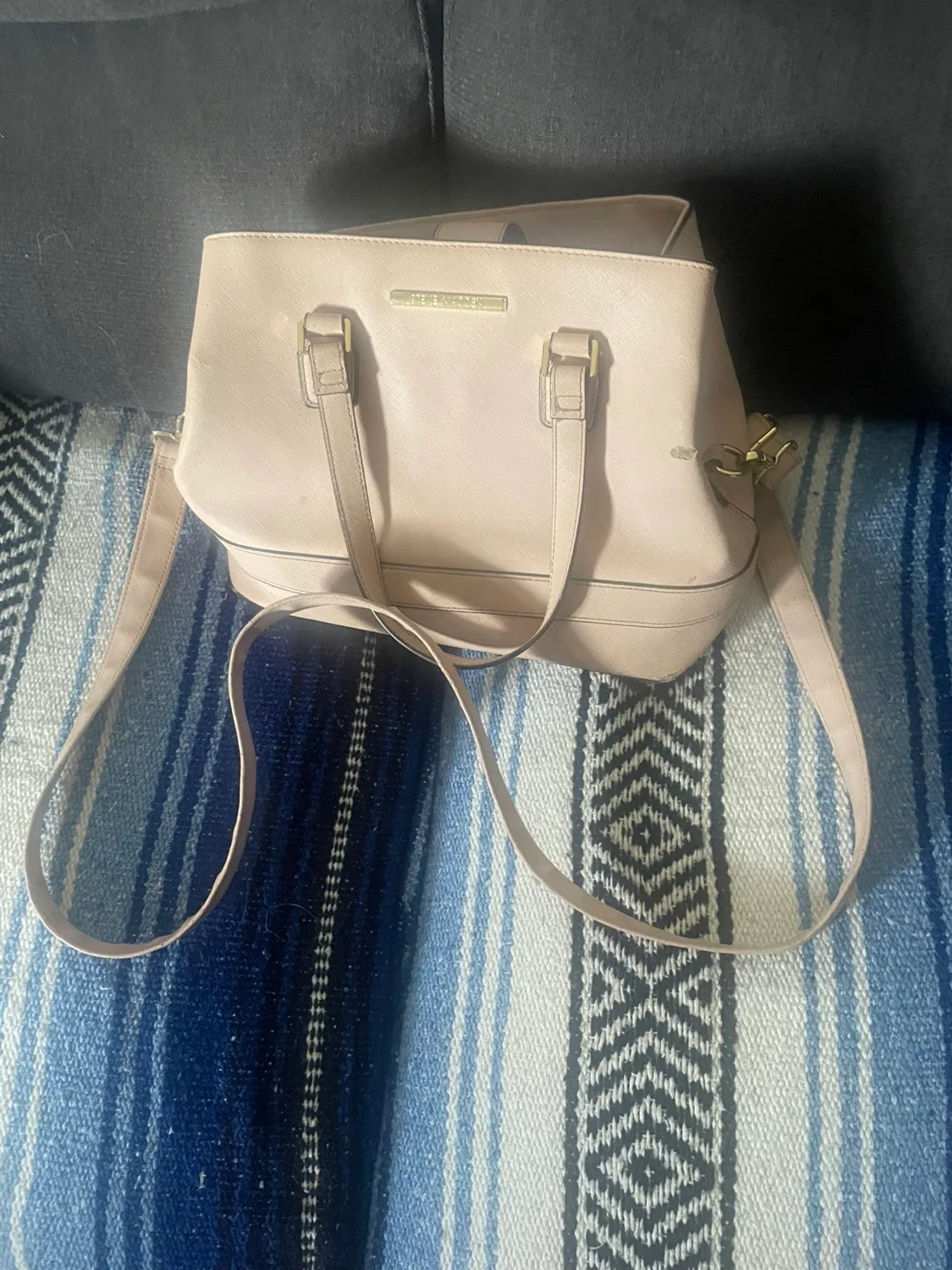 Steve Madison  blush satchel handbag thumbnail