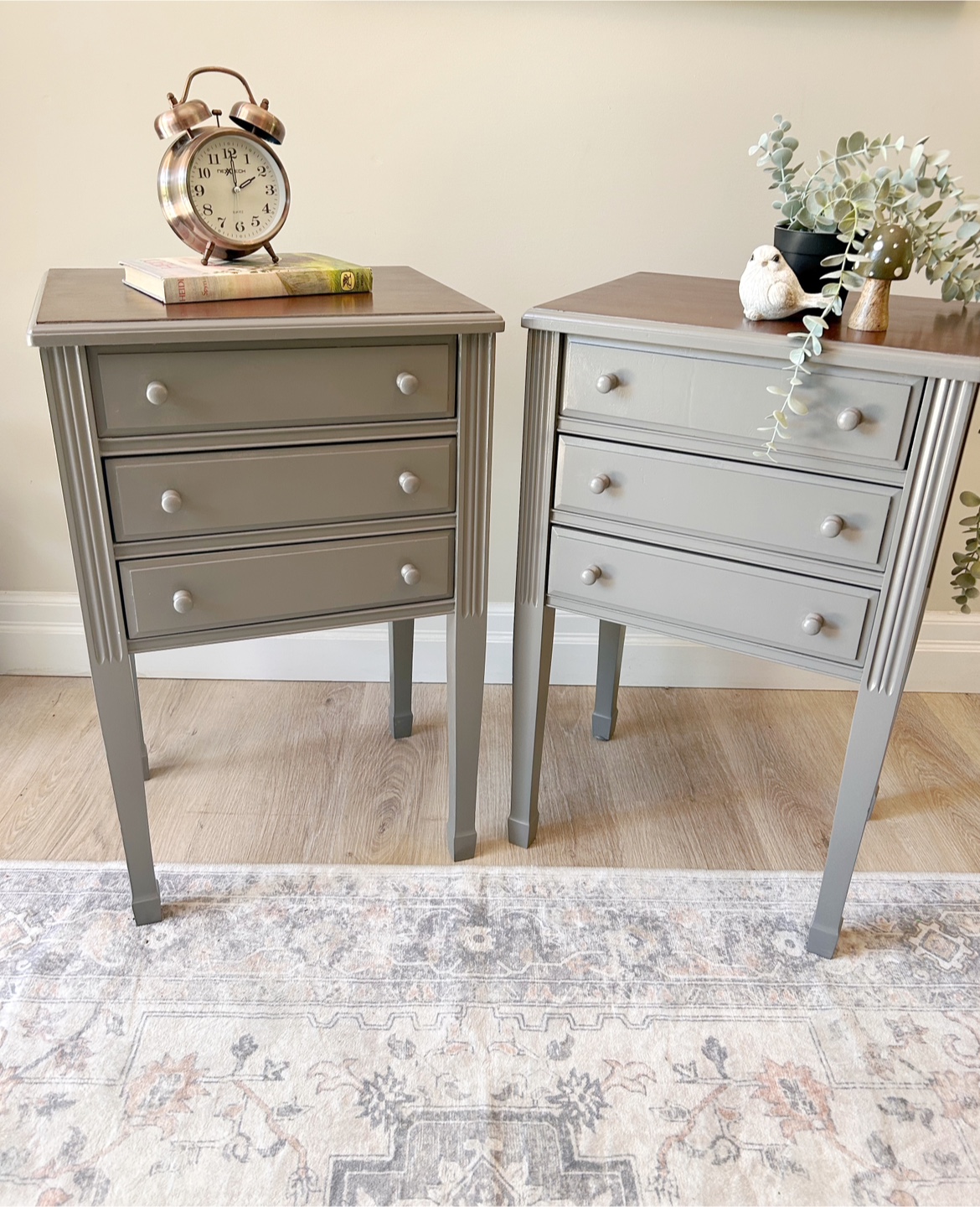 Pair of Refinished Vintage Nightstands - photo 5