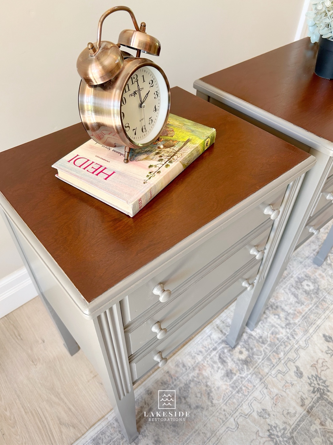 Pair of Refinished Vintage Nightstands - photo 2