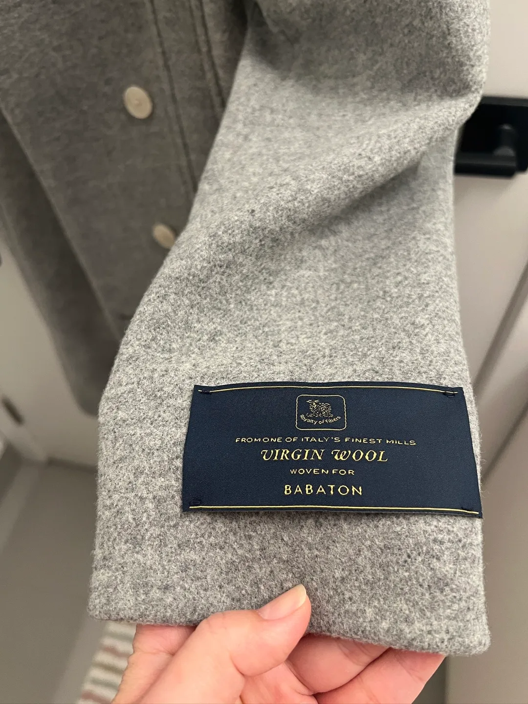 Babaton Grey Wool Coat thumbnail