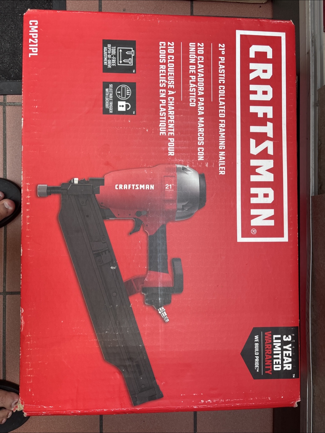 Craftsman 21° Plastic Collated Framing Nailer