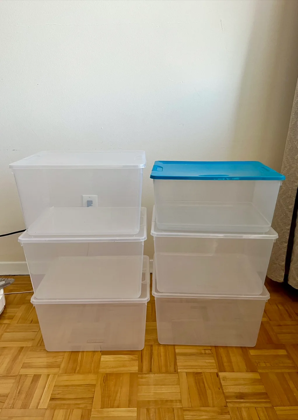 Clear Storage Boxes with Lids (Set of 6) thumbnail