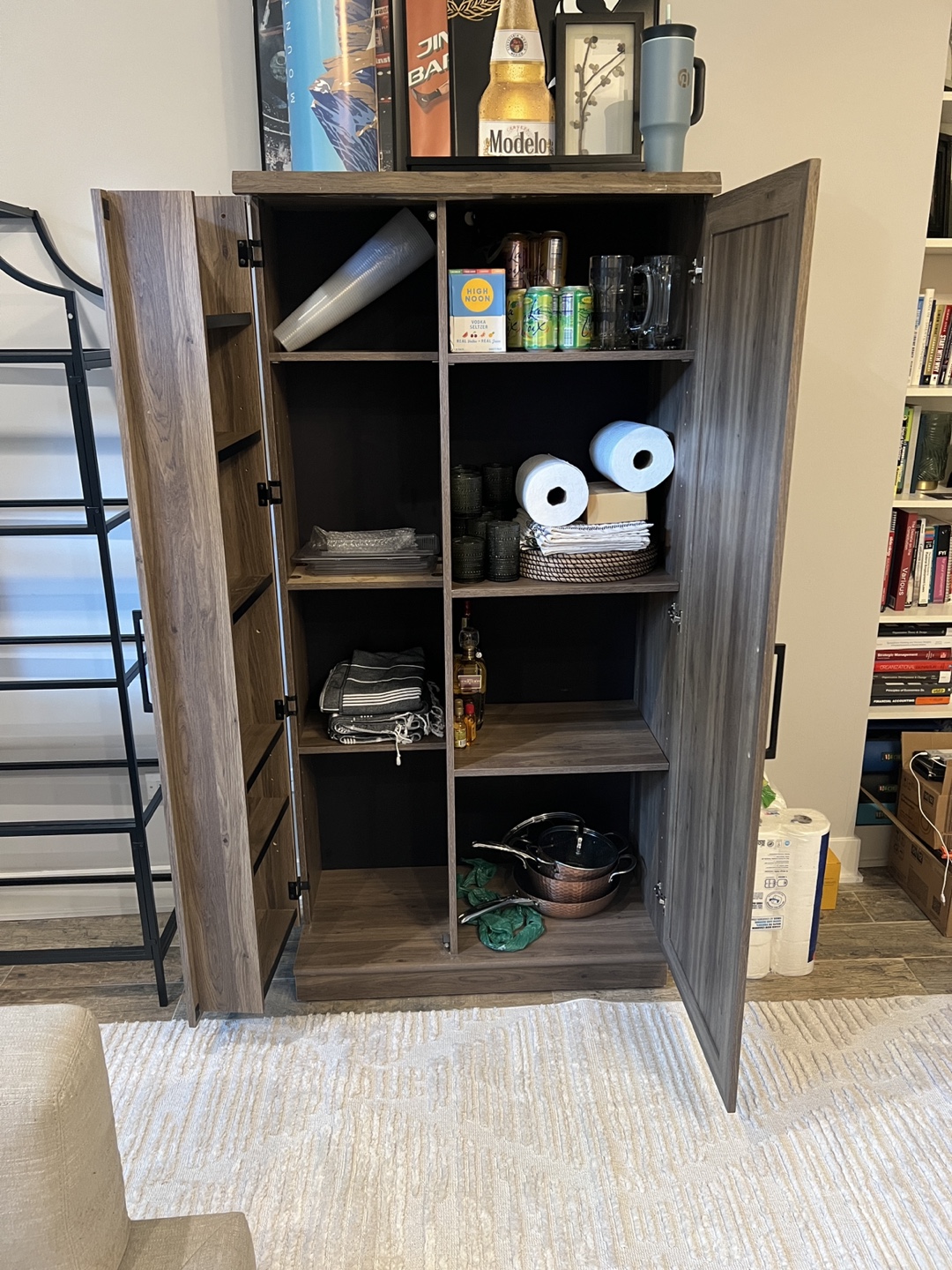 Tall Wooden Storage Cabinet - photo 2