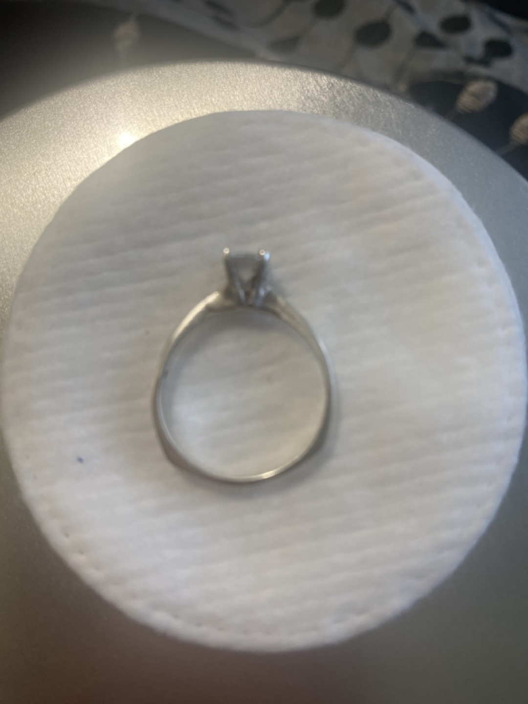 Silver solitaire ring 925 - photo 4