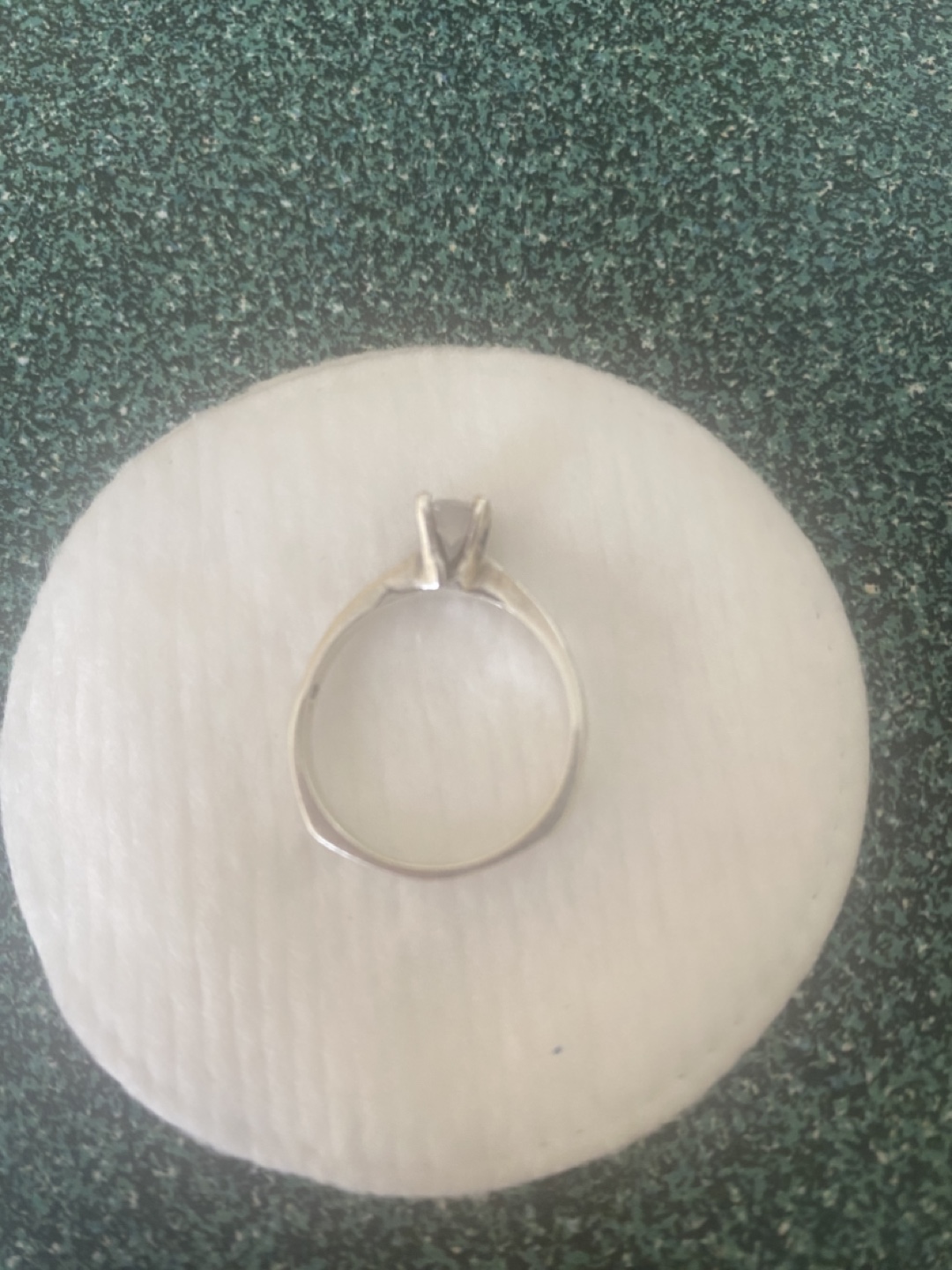 Silver solitaire ring 925 - photo 3