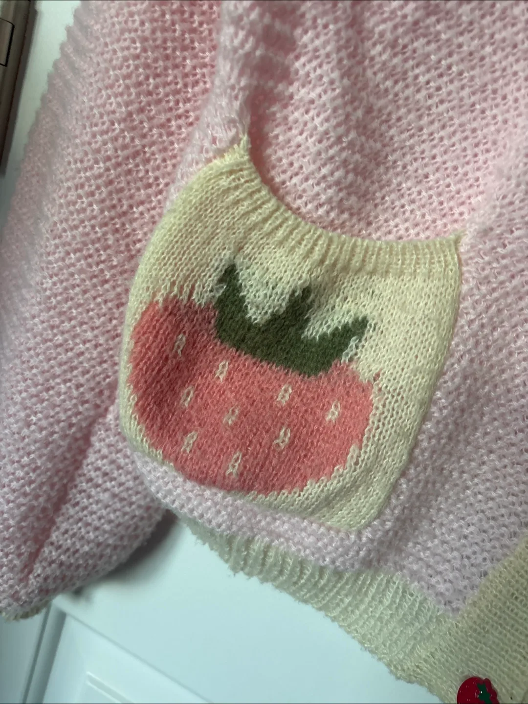 Strawberry Knit Cardigan - Size XS image indicator(2)