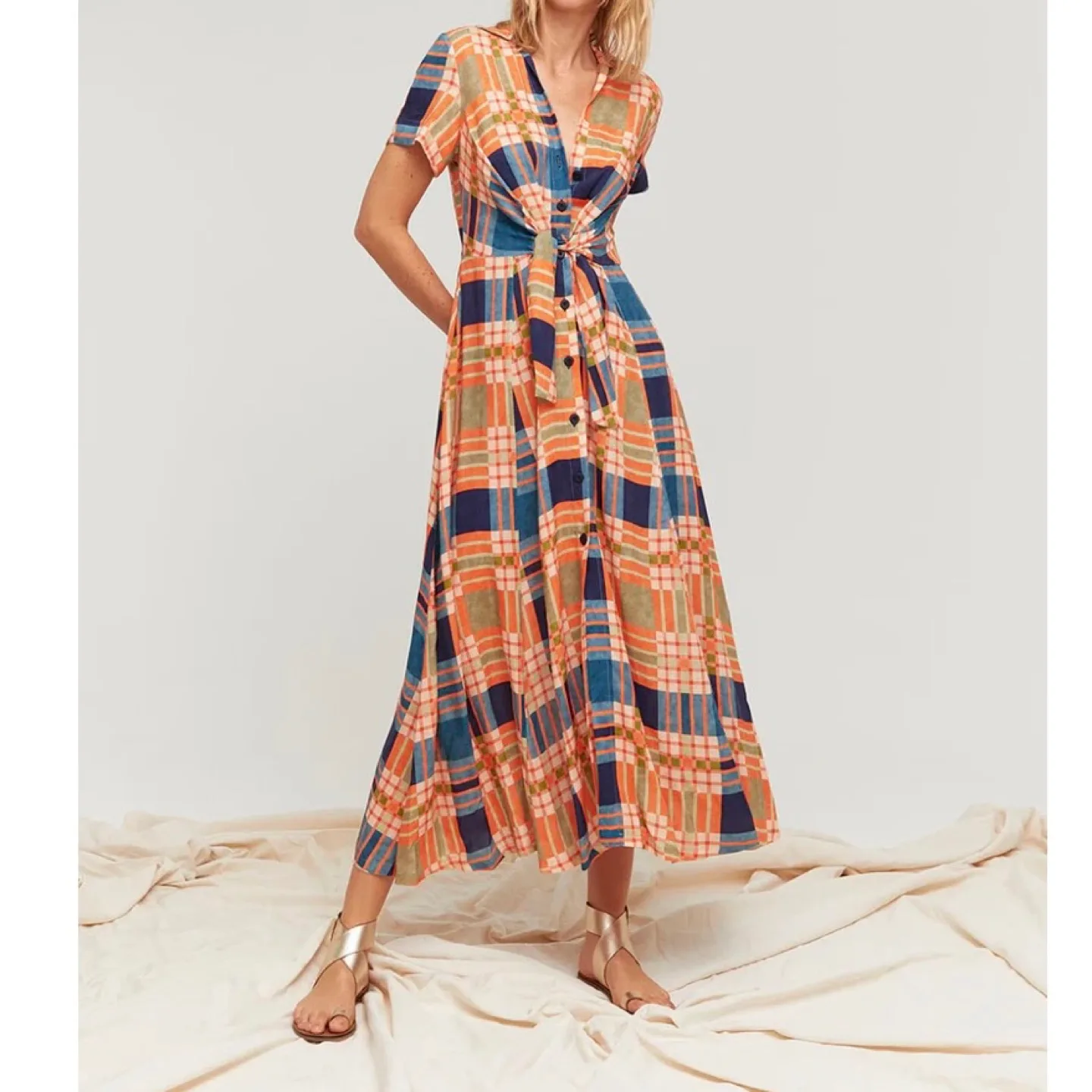 Aldo Martins Plaid Maxi Dress thumbnail