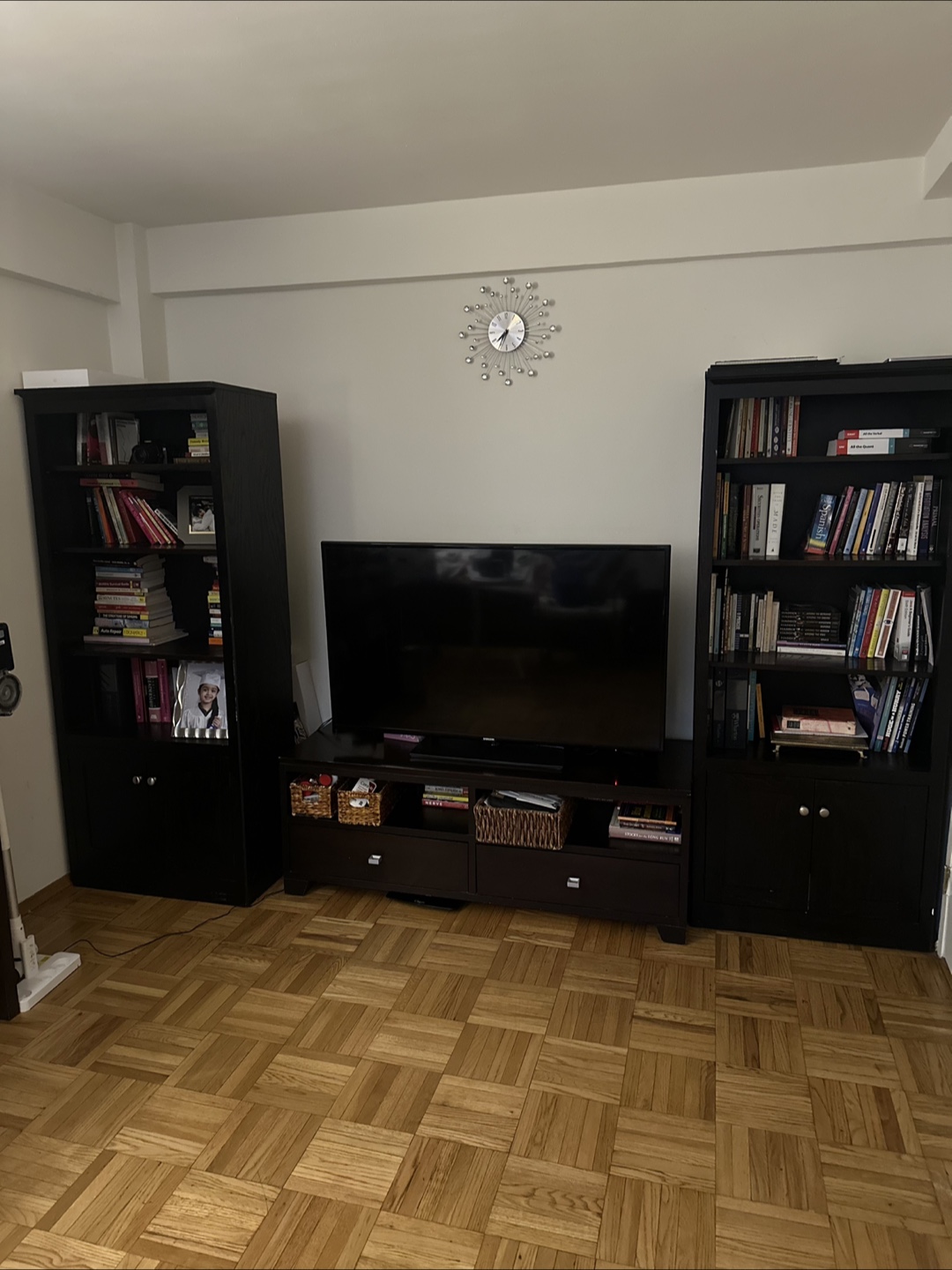 Crate and barrel  and  Dark Brown Bookcase with Cabinet - photo 3