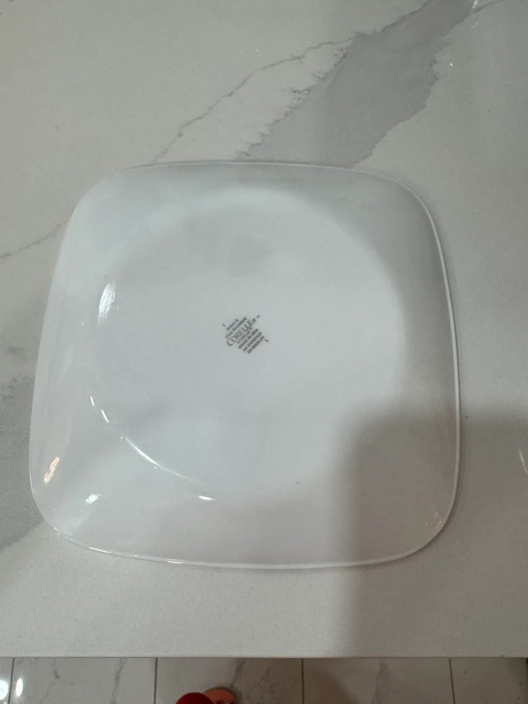 Corelle Square Salad Plates, Black and Red Floral Design image indicator(3)