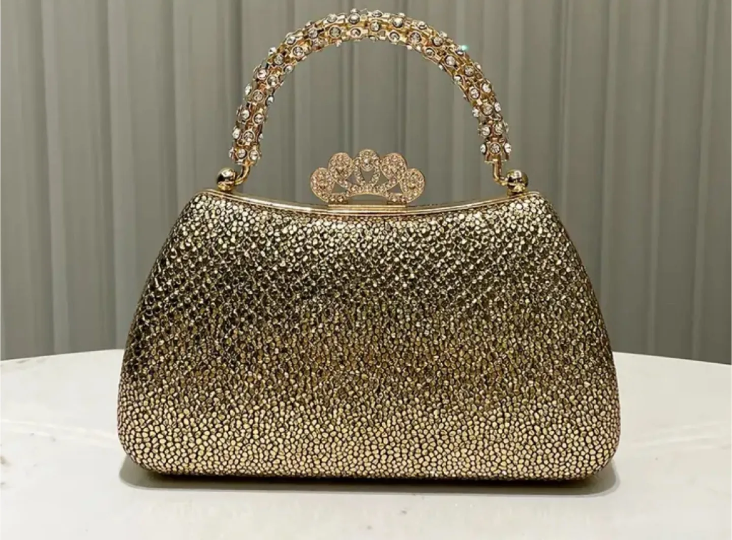 Elegant Rhinestone & Pearl Evening Clutch image indicator(3)