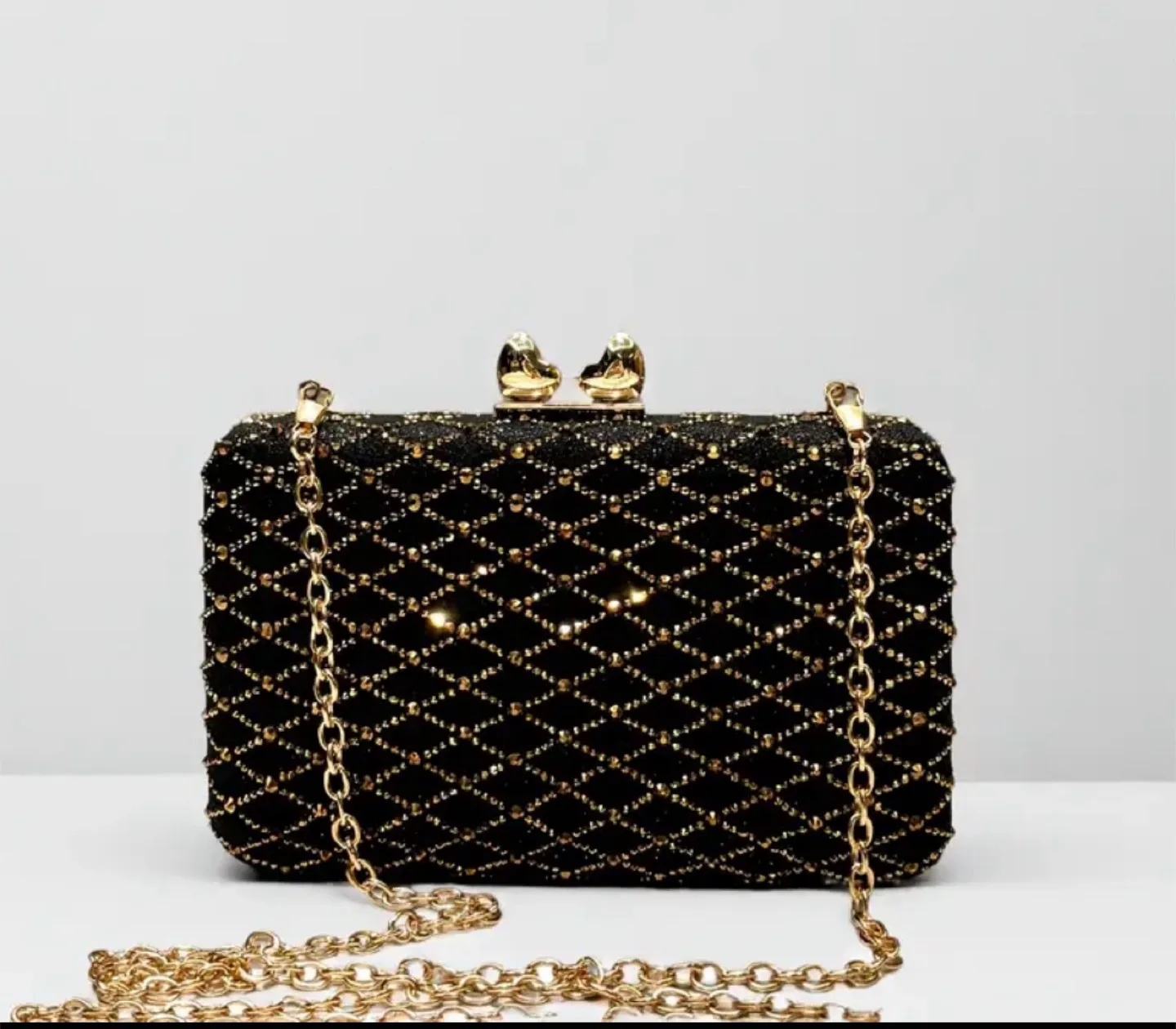 Elegant Rhinestone & Pearl Evening Clutch image indicator(8)