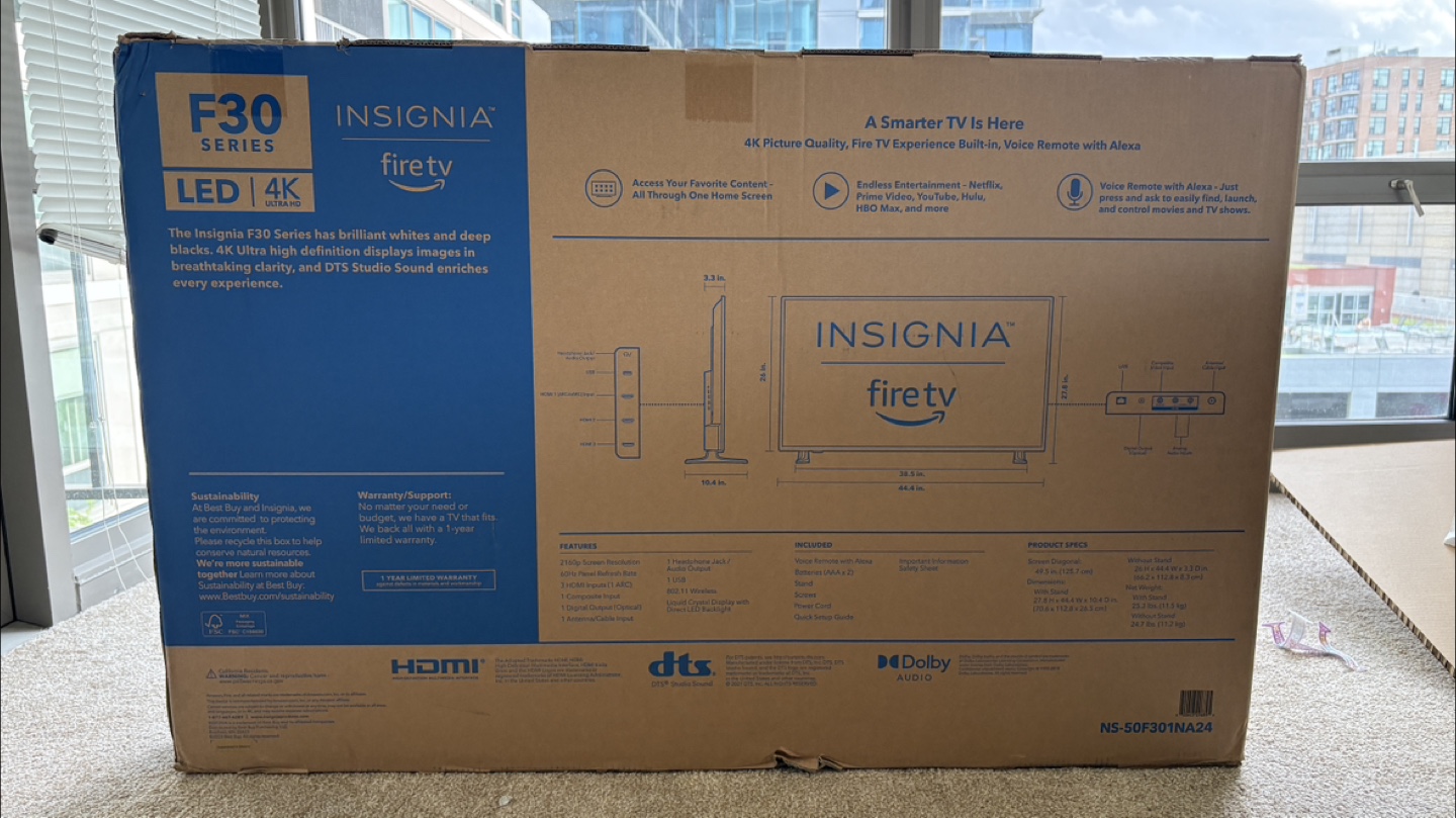 Brand New 50" Insignia F30 Series 4K Fire TV - photo 2