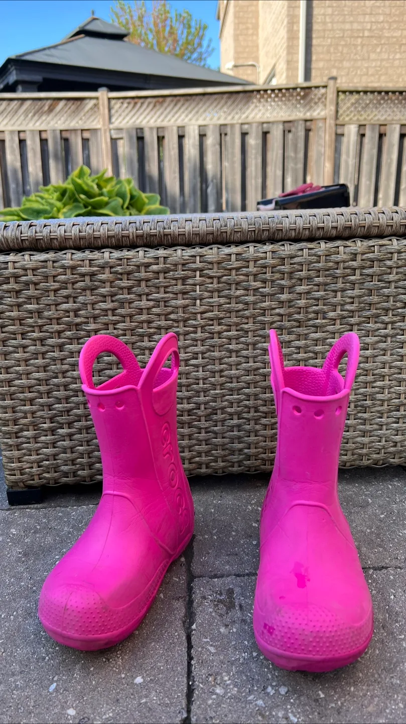 Crocs Kids' Pink Rain Boots - Size C12 thumbnail