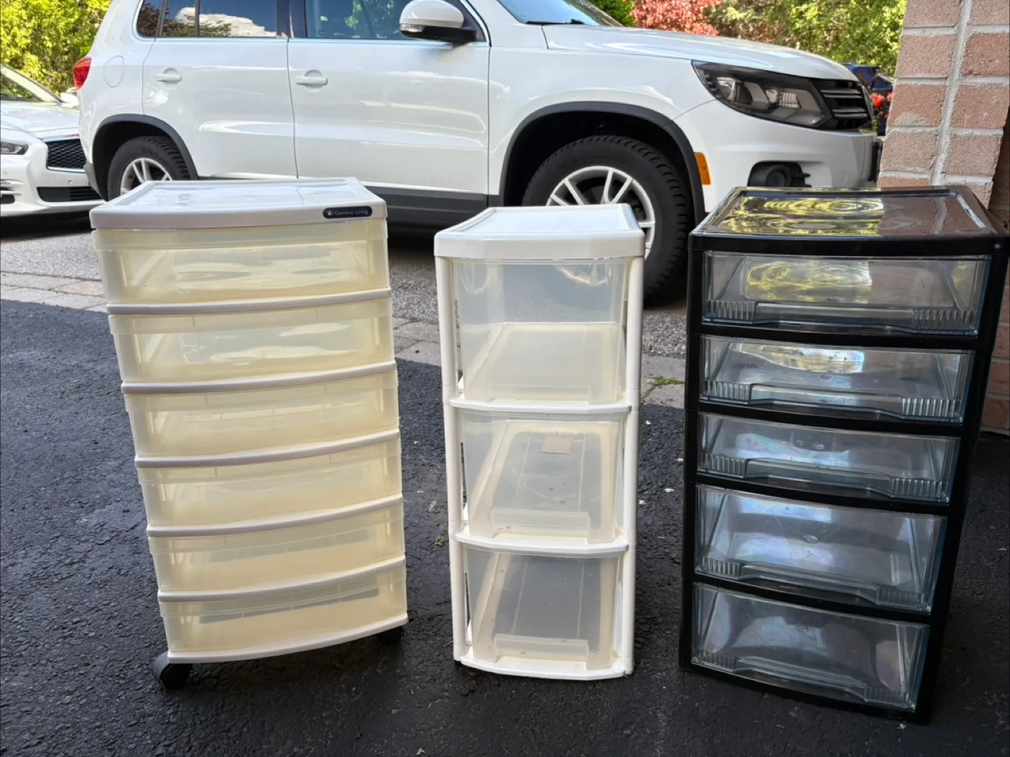 Three Plastic Storage Drawers thumbnail