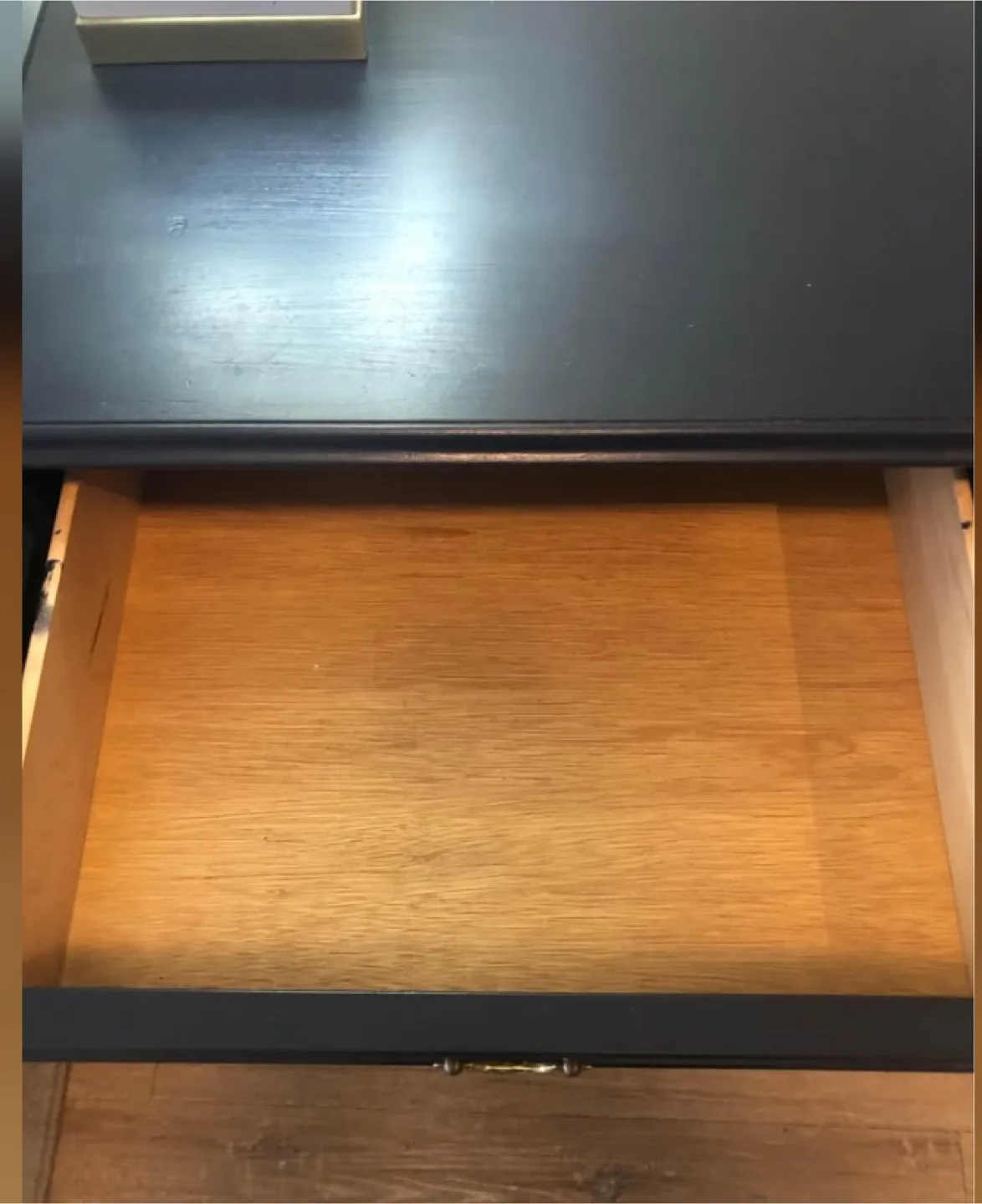 Navy Blue Nightstand with Gold Hardware image indicator(3)