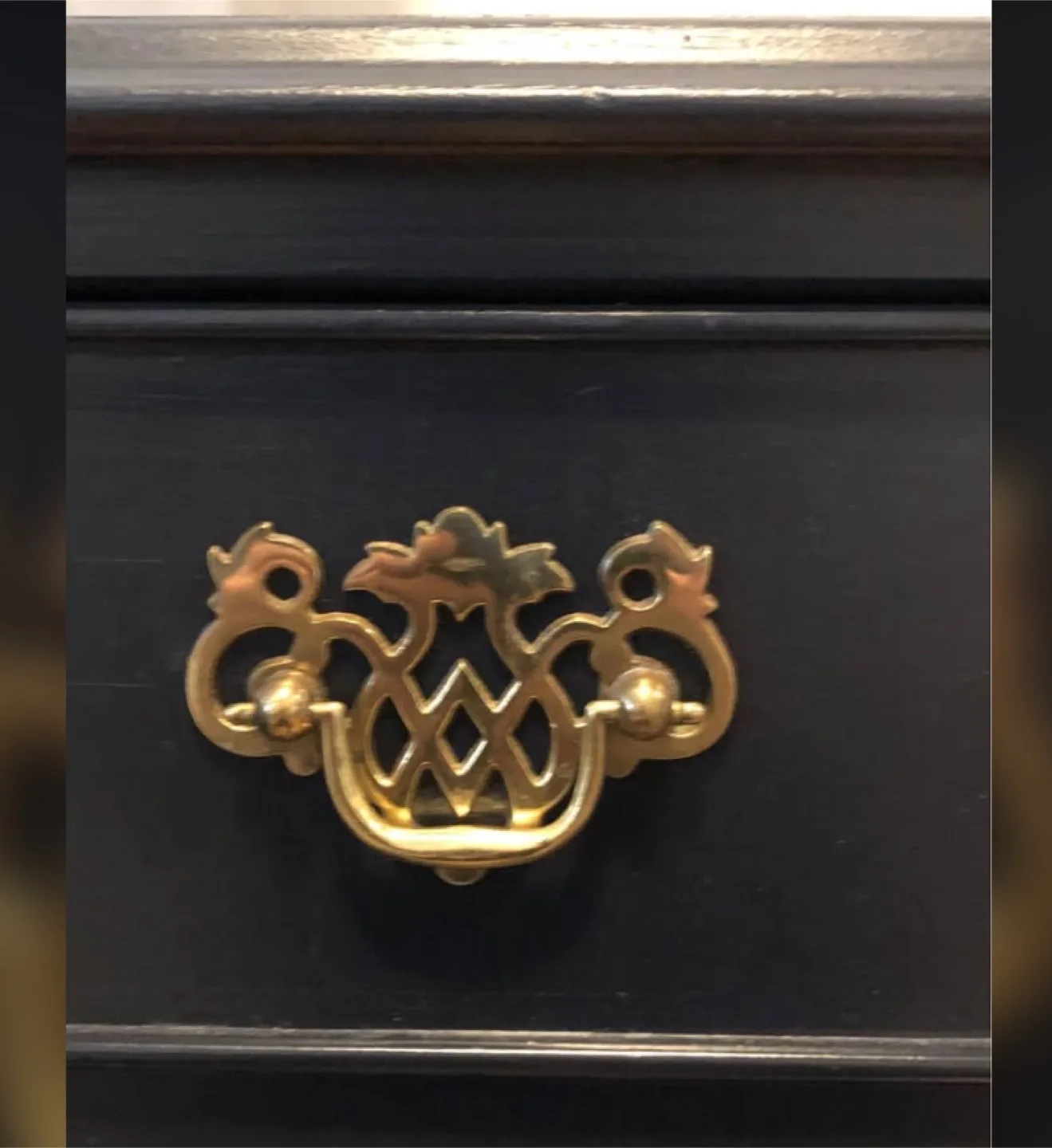 Navy Blue Nightstand with Gold Hardware image indicator(8)