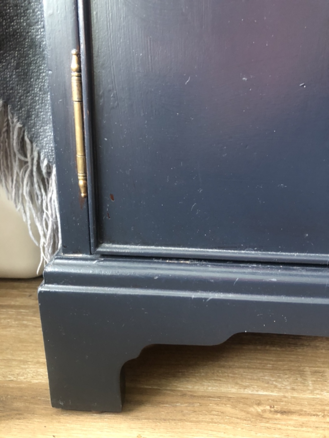 Navy Blue Nightstand with Gold Hardware - photo 5