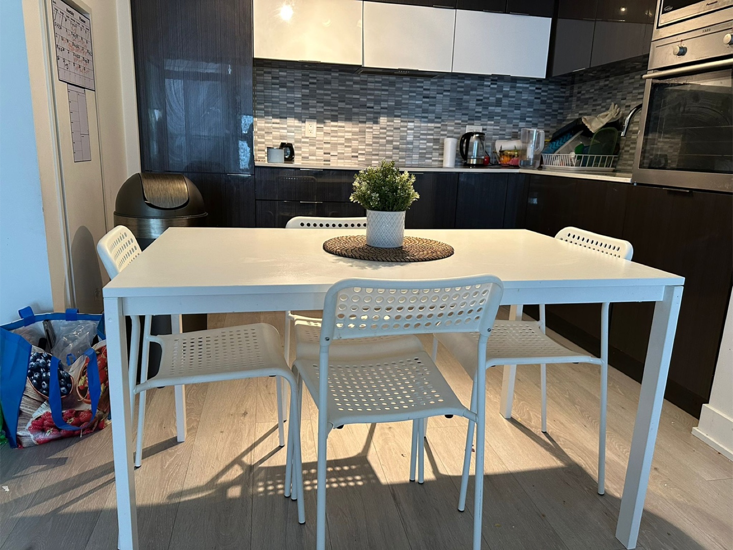 White Kitchen Table and Four Chairs