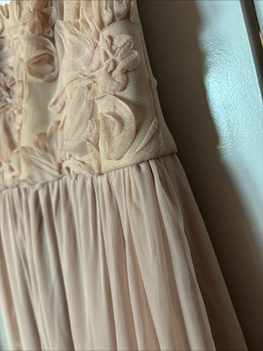 Blush Pink High-Low Strapless Dress image indicator(5)