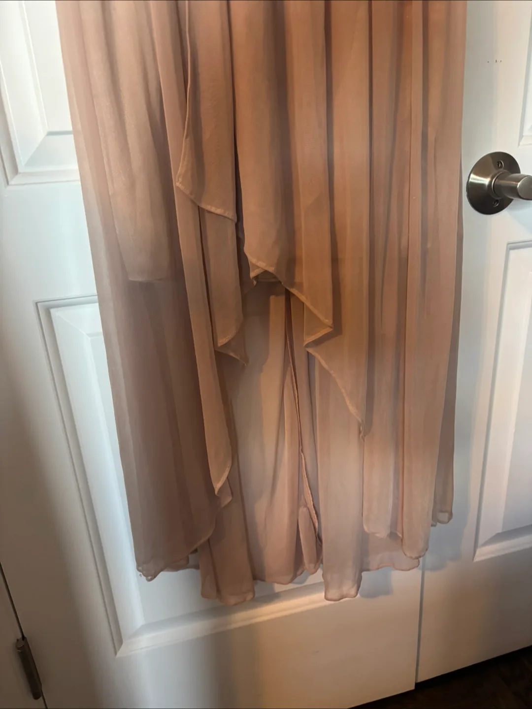 Blush Pink High-Low Strapless Dress image indicator(3)