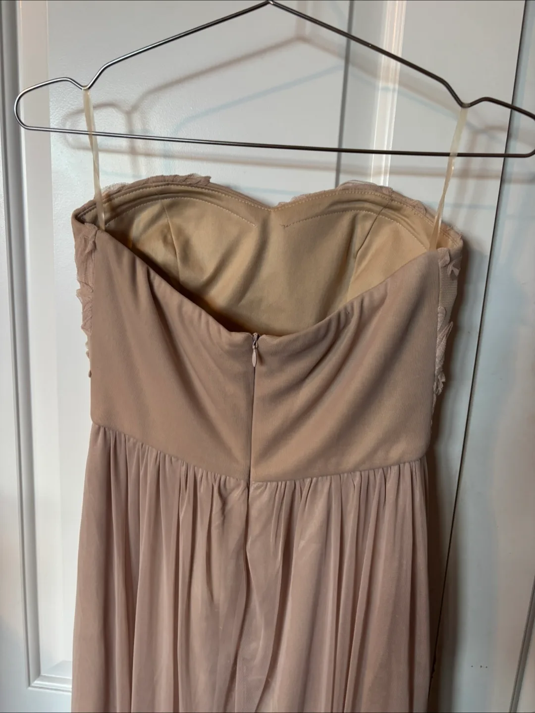 Blush Pink High-Low Strapless Dress image indicator(7)