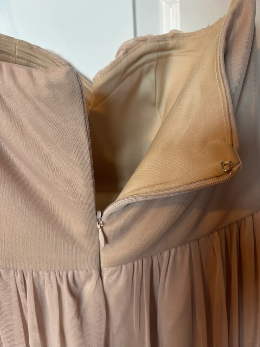 Blush Pink High-Low Strapless Dress image indicator(8)