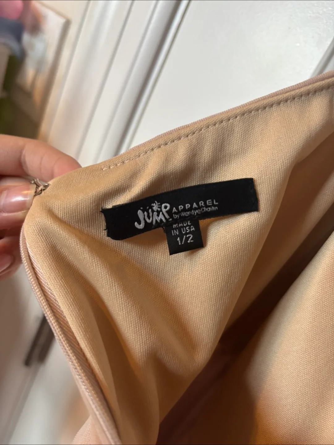 Blush Pink High-Low Strapless Dress image indicator(9)