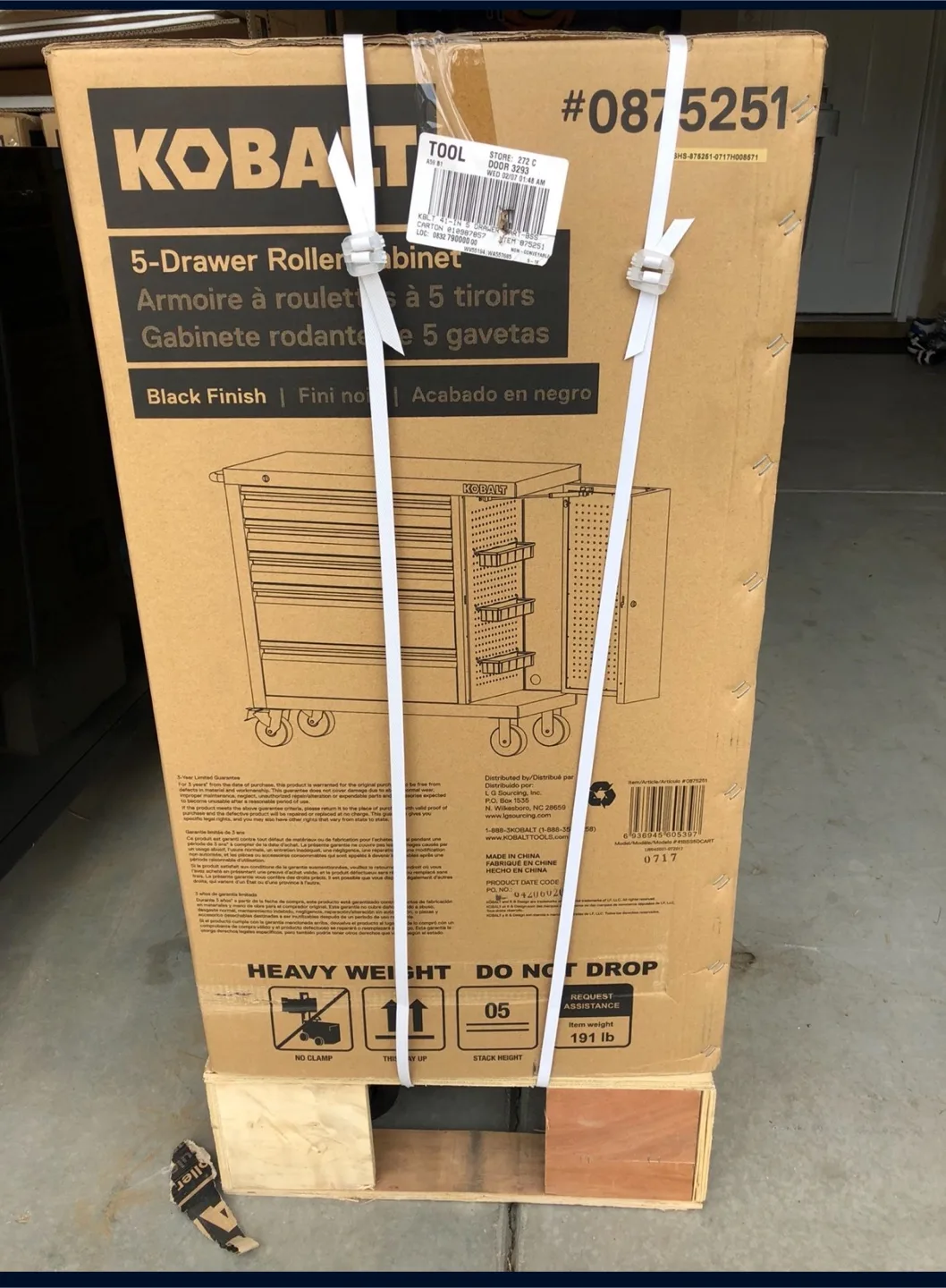 Kobalt 5-Drawer Roller Cabinet - Black image indicator(2)