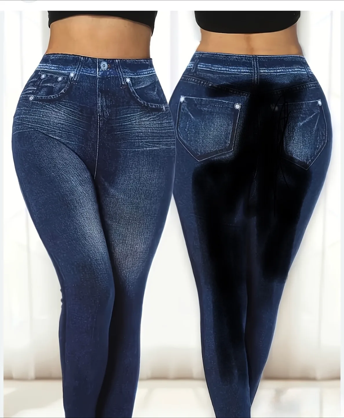Two Pairs of Jean Print Leggings thumbnail
