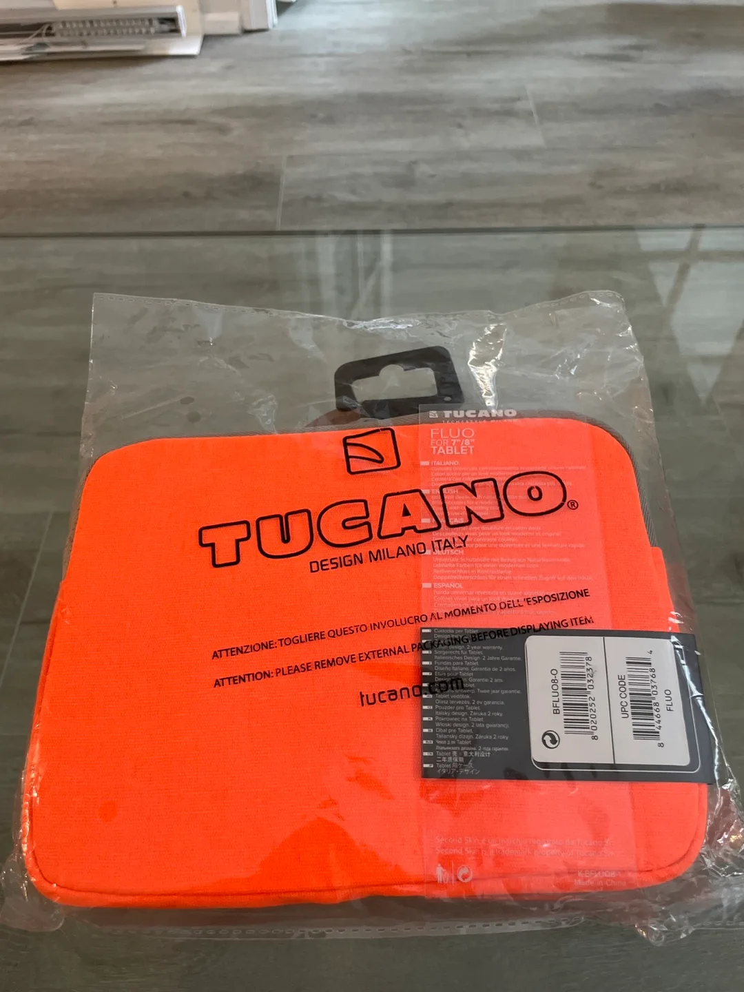 Tucano Fluo Second Skin Universal Tablet Sleeve - Orange thumbnail