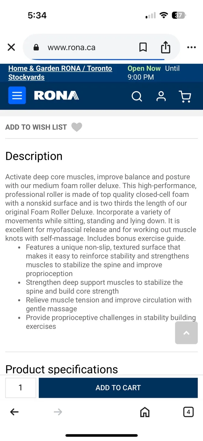 Merrithew Foam Roller 24" image indicator(2)