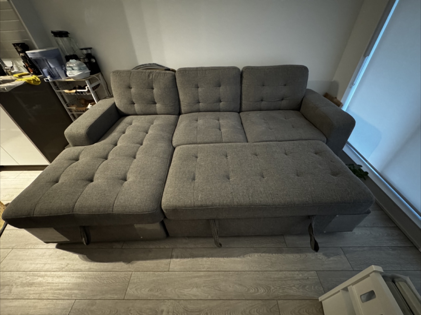 Structube Grey Sectional Sofa with Pull-out Chaise - photo 3