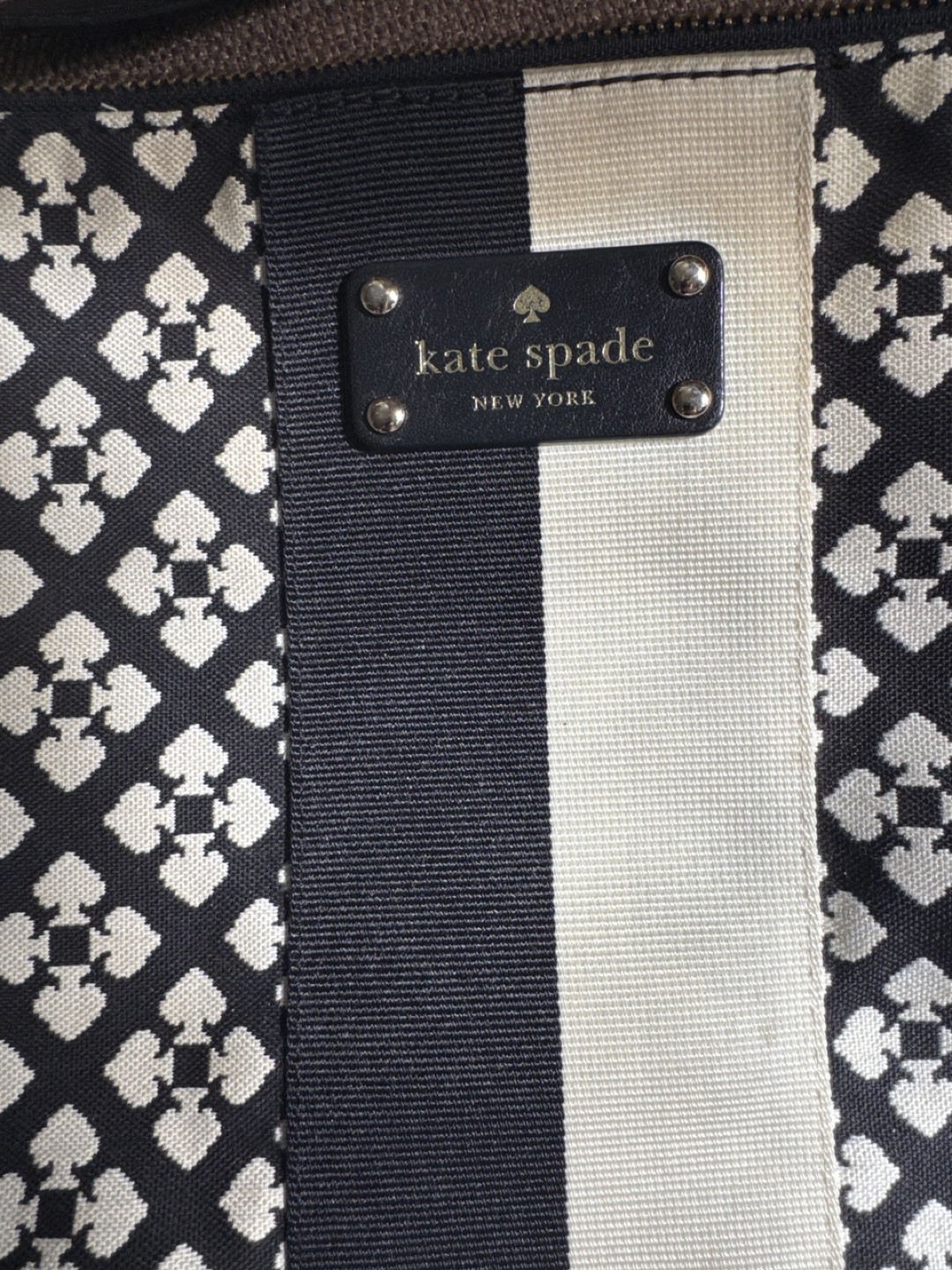 Kate Spade New York Black and White Crossbody Bag