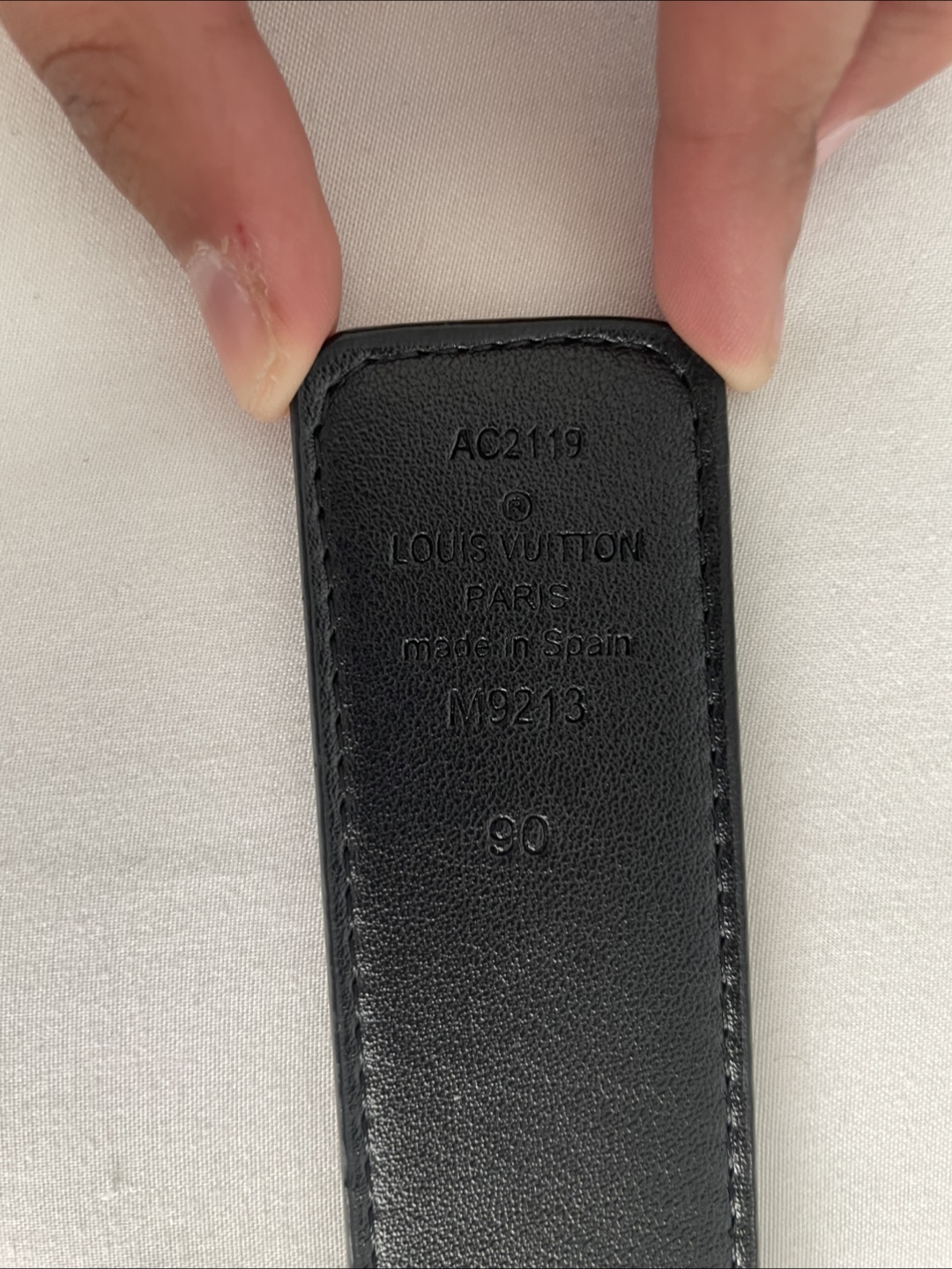 Louis Vuitton Black Monogram Eclipse Leather Belt Size 90 - photo 4