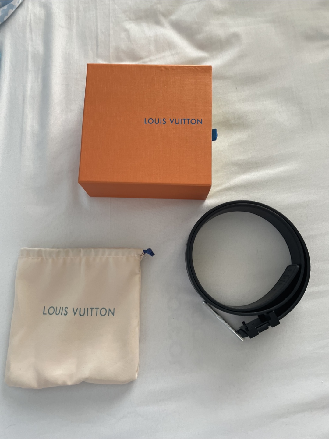 Louis Vuitton Black Monogram Eclipse Leather Belt Size 90