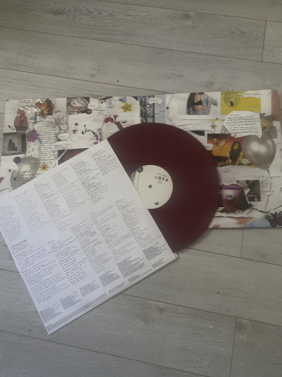 Olivia Rodrigo - Sour Vinyl Record - Maroon/ Pink