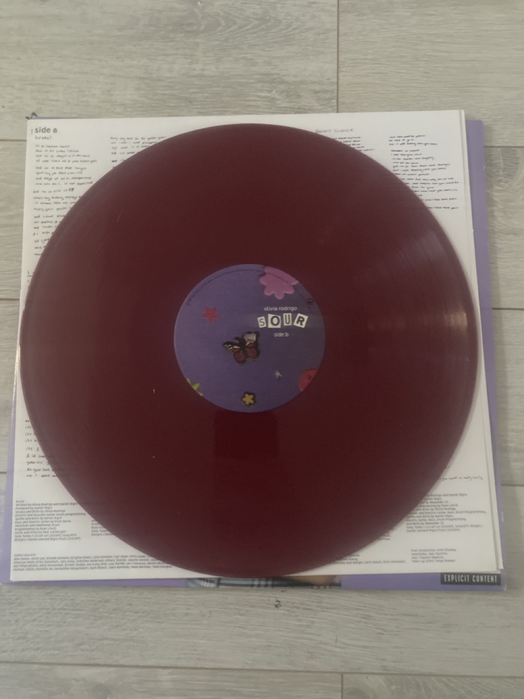 Olivia Rodrigo - Sour Vinyl Record - Maroon/ Pink - photo 4