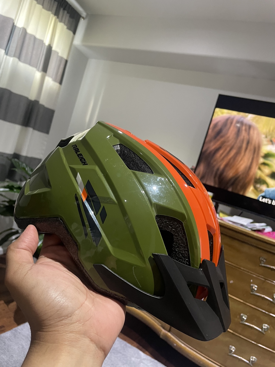 Raleigh Adult Bike Helmet - Green and Orange - photo 2