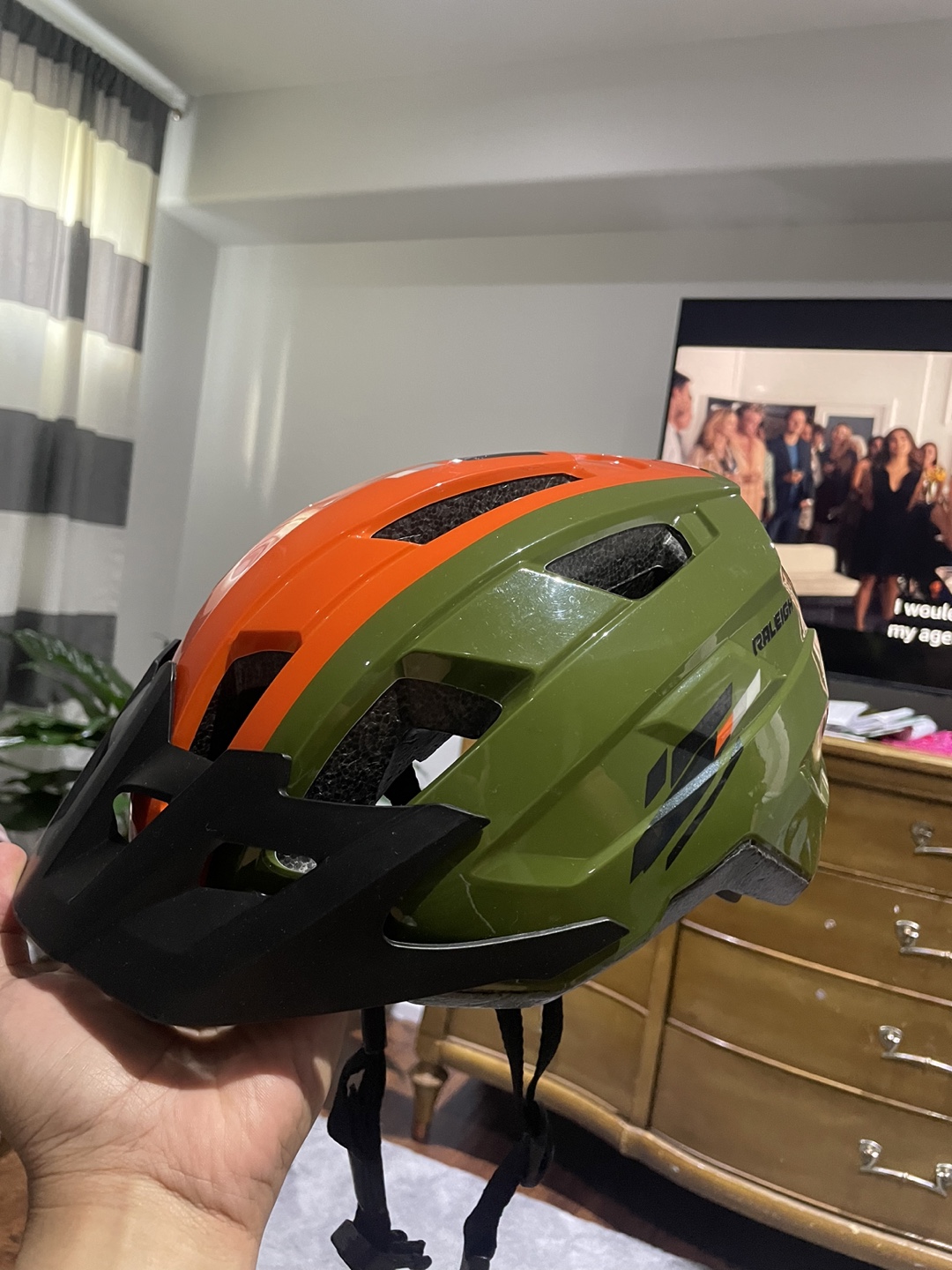 Raleigh Adult Bike Helmet - Green and Orange - photo 3