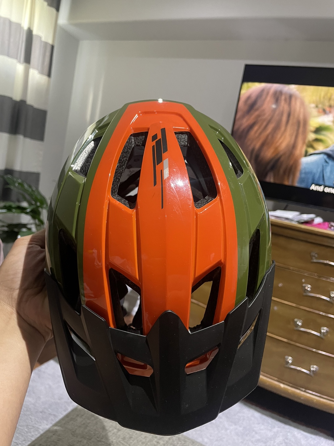 Raleigh Adult Bike Helmet - Green and Orange